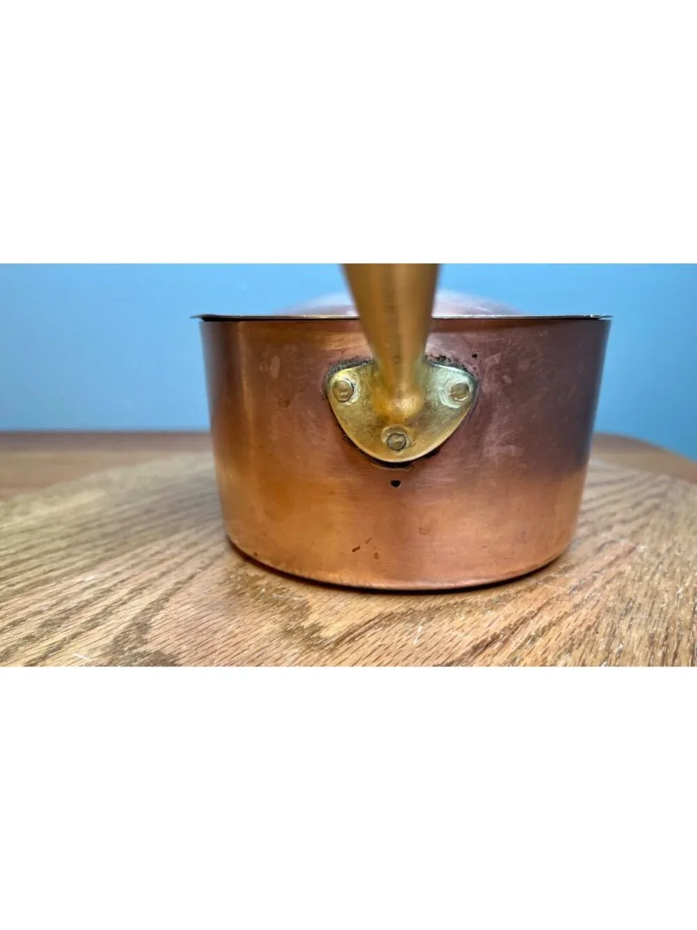 Vintage  Paul Revere Ware  1 quart  Copper Saucepan With Lid Bicentennial Brass